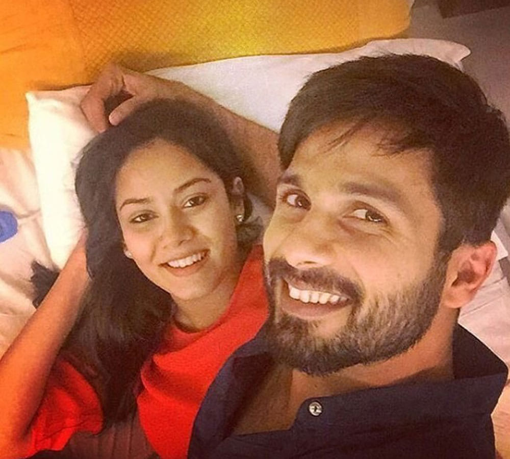 shahid kapoor share the first pic of misha on social media