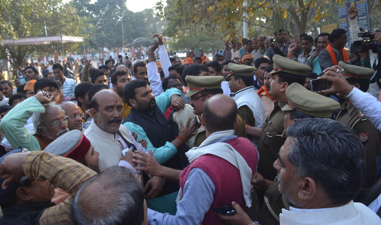 BJP supporters made furore