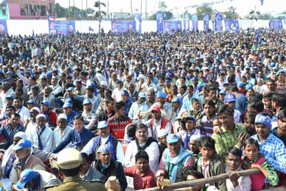 government land is our land, says mayawati.