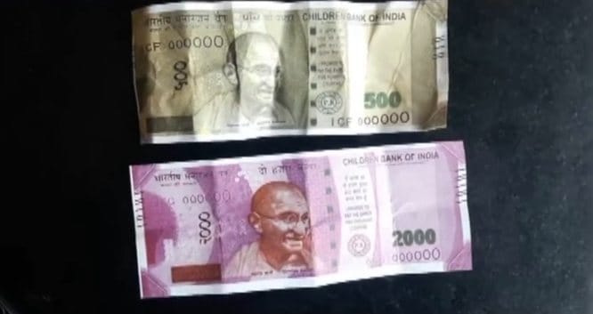 New Currency Notes in Namkin Packets.