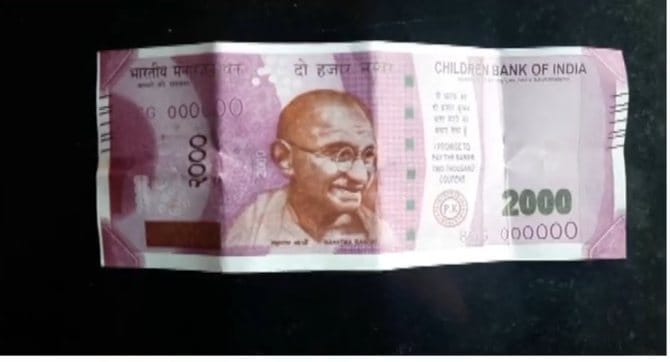 New Currency Notes in Namkin Packets.