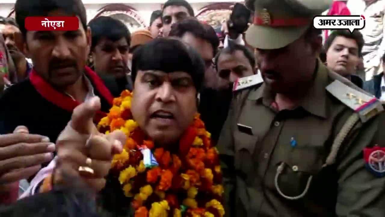 एसपी प्रत्याशी का हंगामा