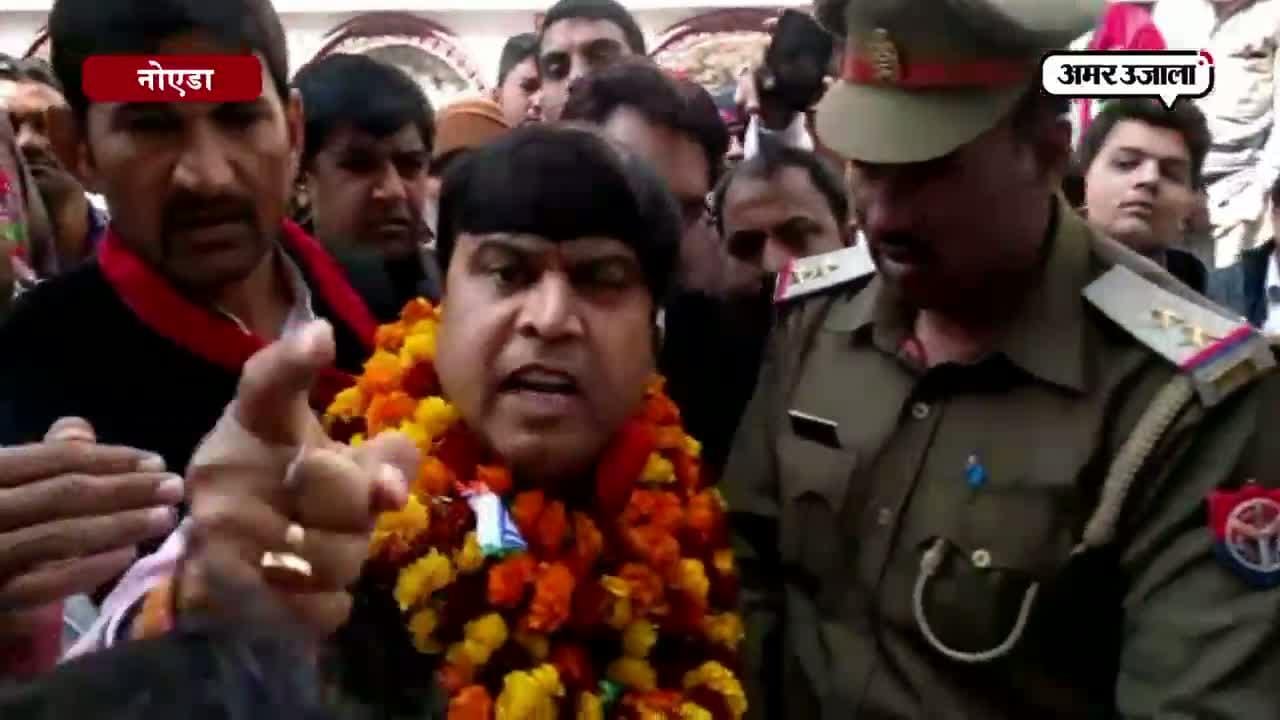 एसपी प्रत्याशी का हंगामा
