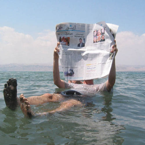 People Can Swim In The Dead Sea Without The Fear Of Drowing