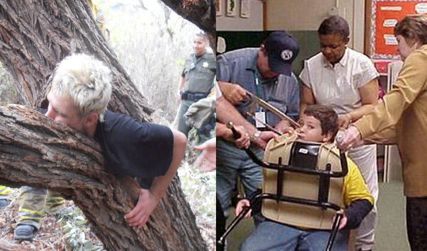 People Who Got Stuck In Bizarre Situations