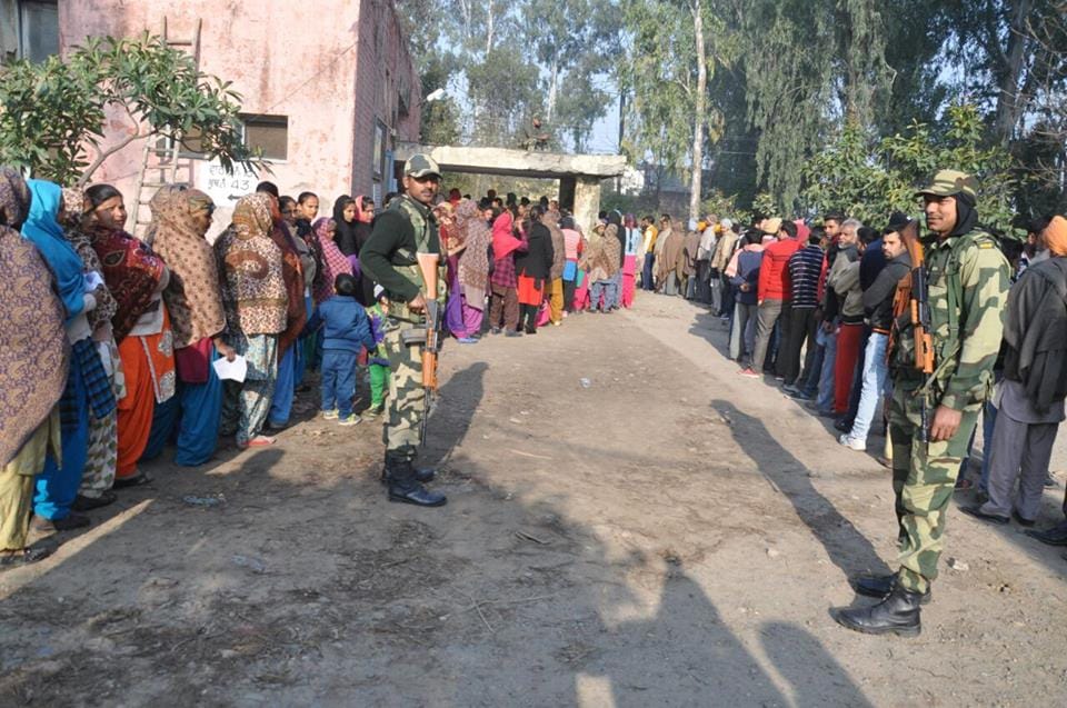 re polling going on at 48 booths of punjab for assembly election 2017