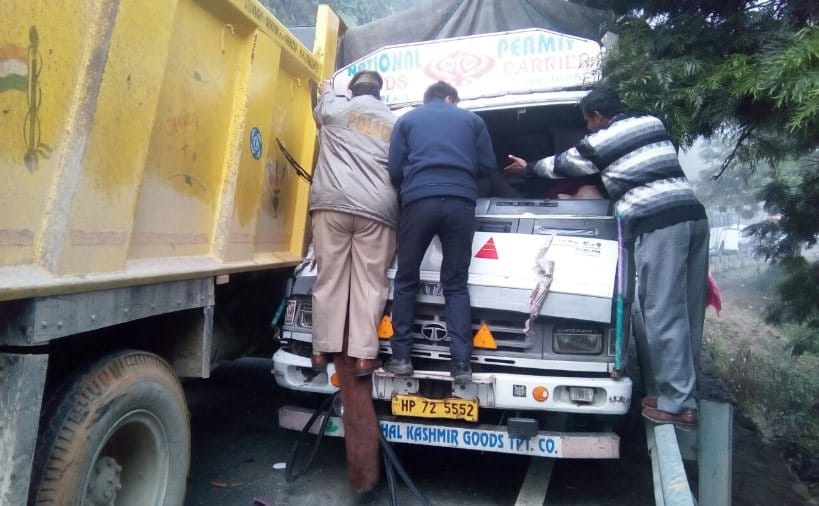 Driver injured in Truck accident at Nurpur, Kangra.