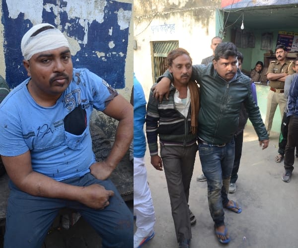 clash between public and police in lucknow para area