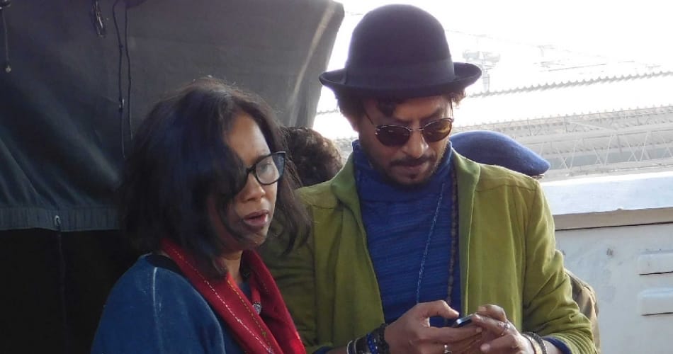 huge crowd at railway station for bollywood actor irrfan khan at rewari of haryana