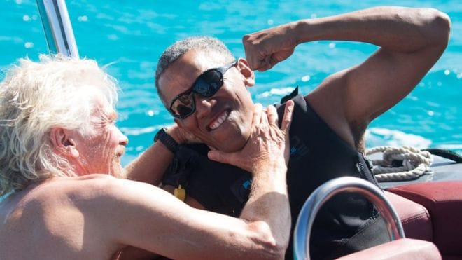 Where are Obama enjoying