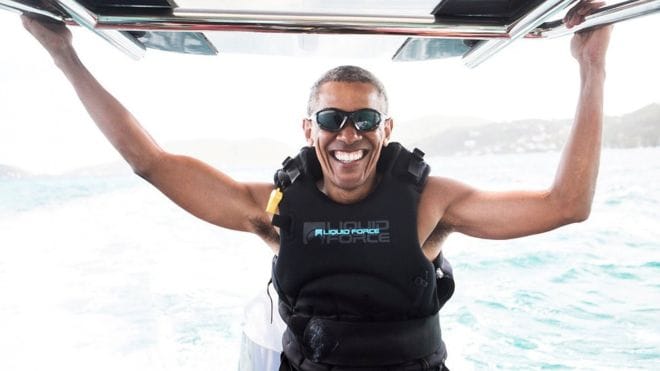 Where are Obama enjoying