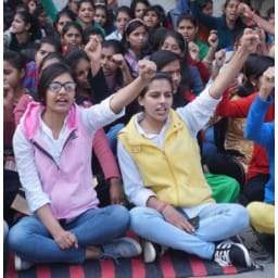Protest, protest in HAU, students, Hisar
