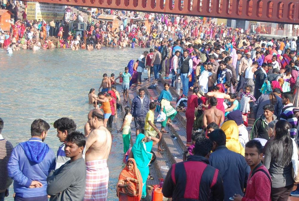 river bath in magh purnima