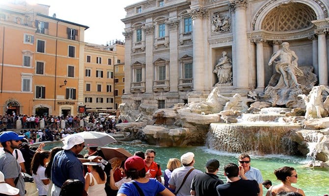 coin collection  in Trevi Fountain of R.om 