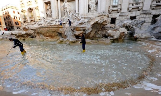 coin collection  in Trevi Fountain of R.om 