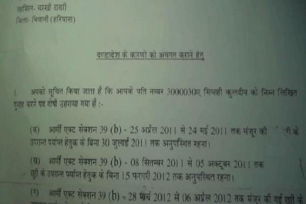 Army personnel alligations on senior officer, rewari news
