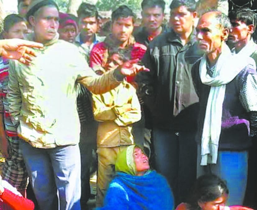 Killing wife, dead bodies laid at the door