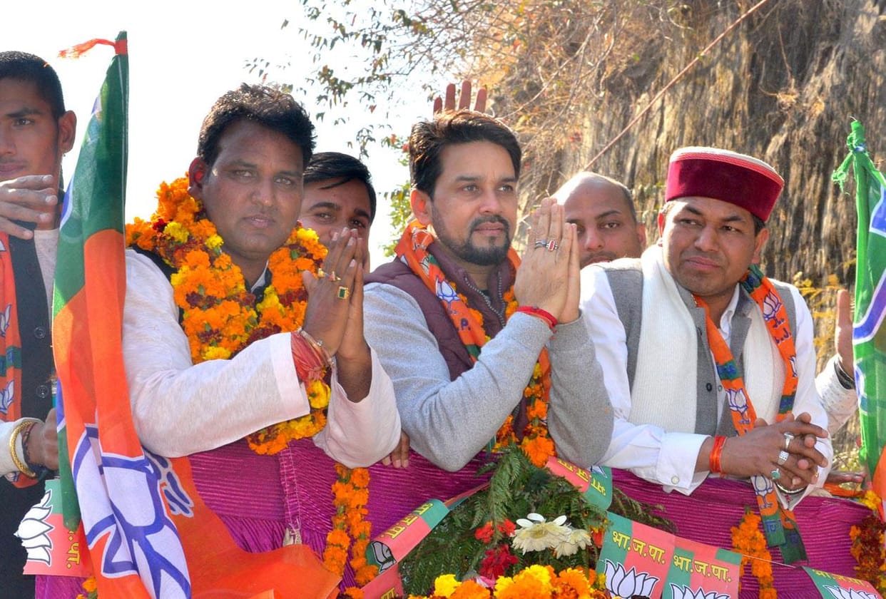 anurag thakur in uttarakhand for election rally