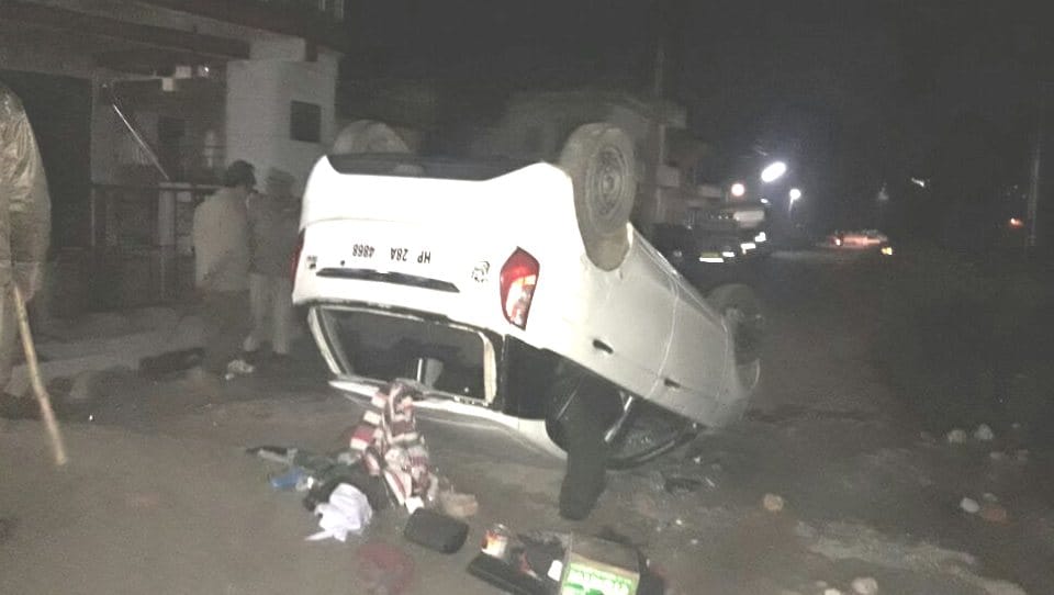 Tension at Bilaspur, People Protest against Police, Lathicharge.