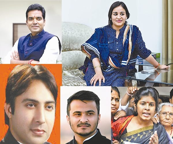 Leaders son in Uttar Pradesh election.