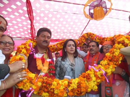 hema malini in dehradun for election rally