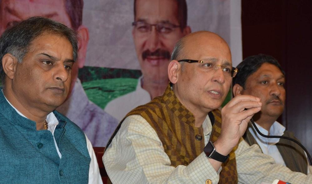 manu singhvi in dehradun for election rally