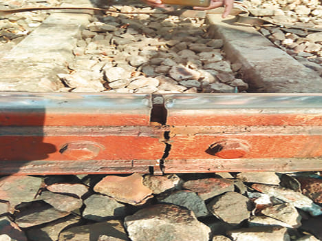 Super-fast trains went through the broken railing