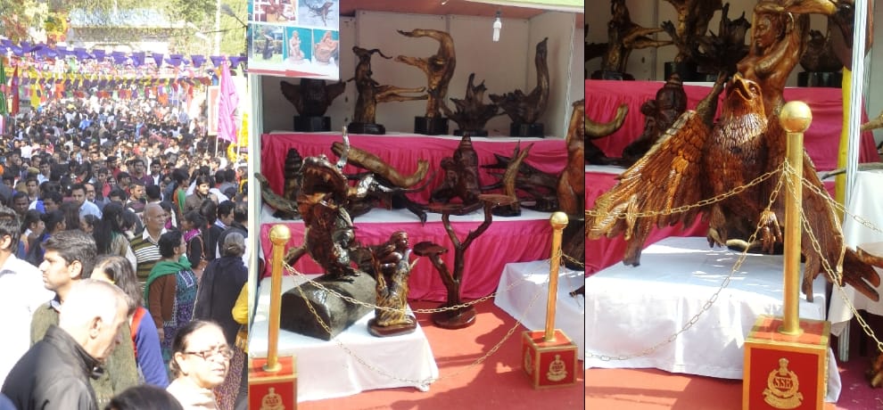 handicrafts made by ssb jawans are available in surajkund fest