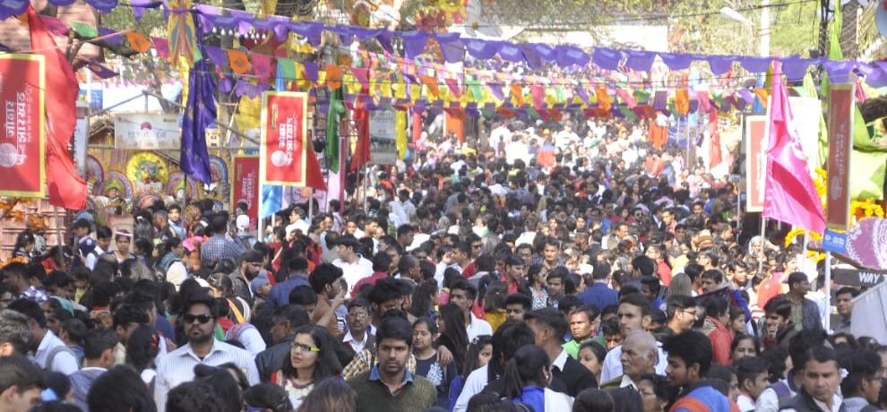 Surajkund Mela Disappointed with the empty chairs in Chaupal