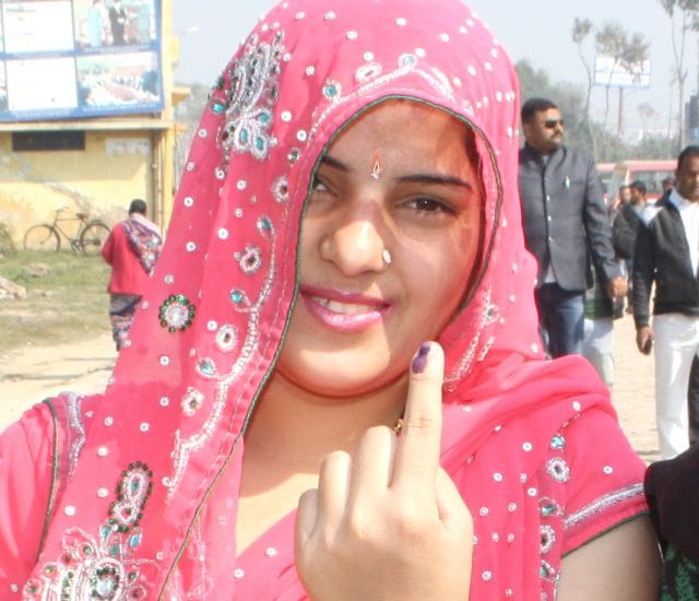 Mayor's wife and mother with voting