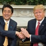 Donald Trump and Shinzo Abe awkward handshake got viral