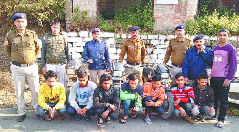 seven boys arrested with stolen bike