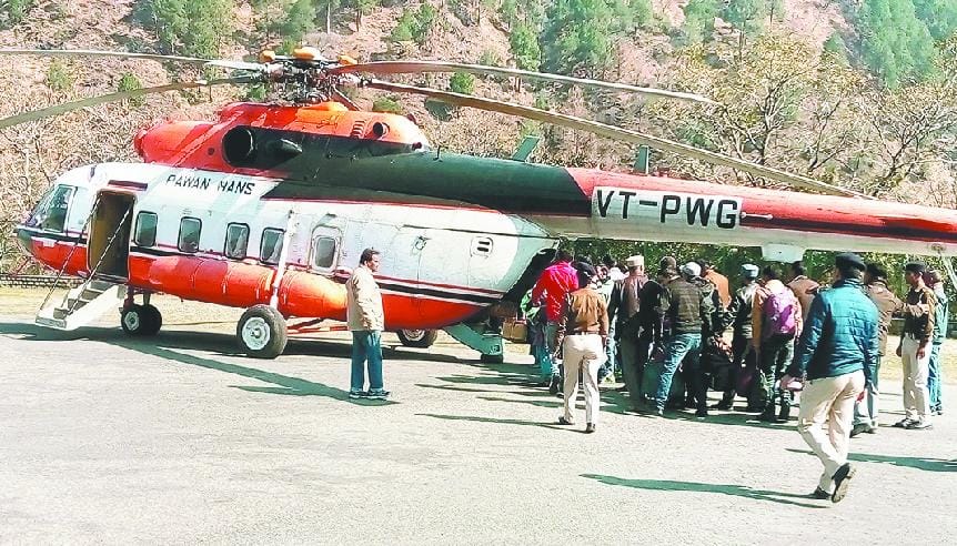 Pangi two flights, 60 people across the ghati