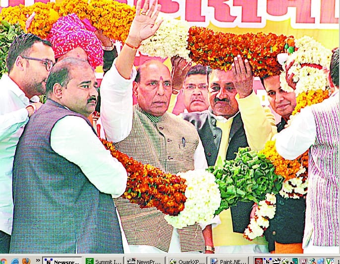 SP Singh made a dig at the Congress, the development promises