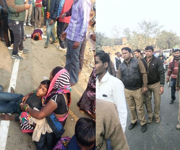 25 injured in an accident in lucknow.