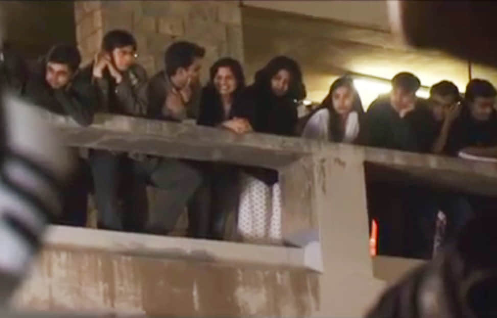 This scene was shot in the girls hostel and embarrassed its actors