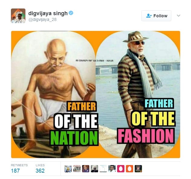 Digvijay singh trolling on twitter after post on pm modi