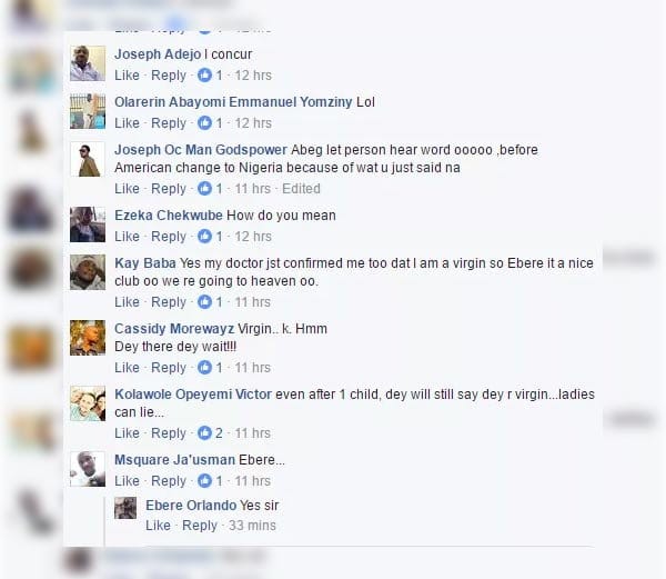 Nigerian girl write facebook post about her virginity, facebook troll