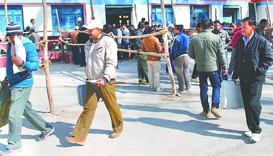 The polling parties reached the booths