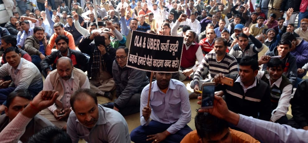 auto taxi union strike divides in two parts, one took strike back