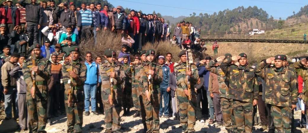 The martyr's funeral with military honors