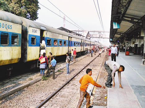 Hours later came the train, passengers getaway