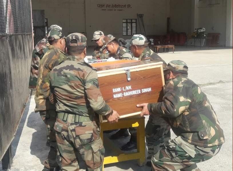 martyr raghuveer singh dead body reached gairsain