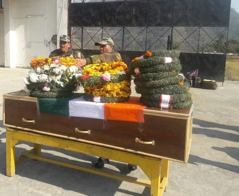 martyr raghuveer singh dead body reached gairsain