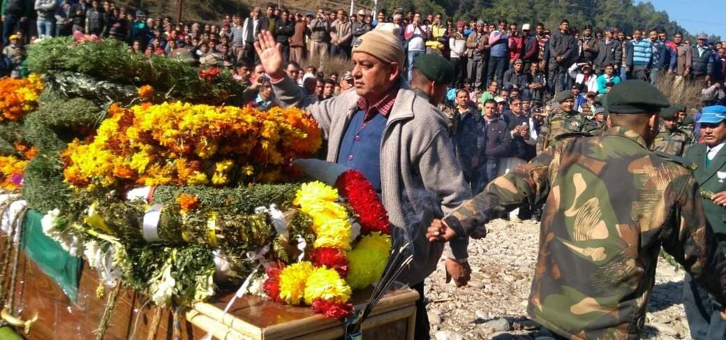 cremation of martyr raghuveer singh 