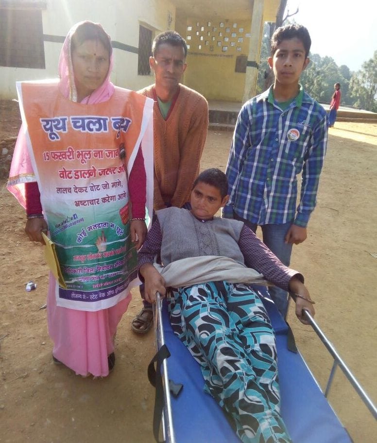 Excitement filled the freshly disabled voters.