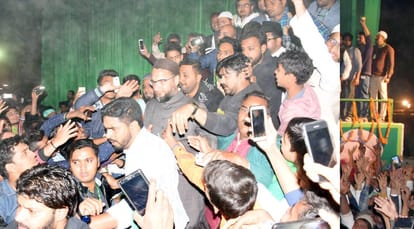  asaduddin owaisi big rally in kanpur, fires on sp-congress