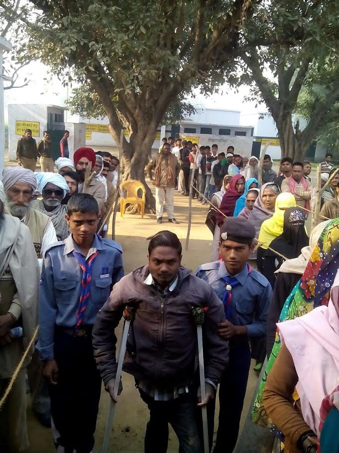 Strange and wonderful sight on polling area