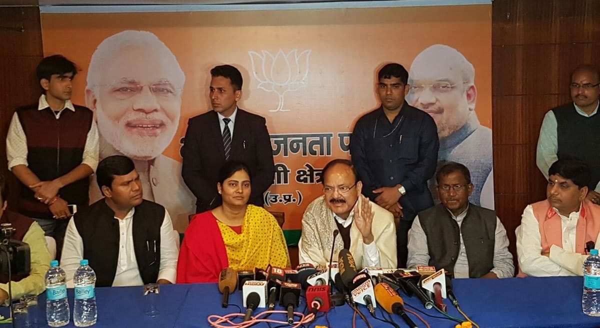 Naidu says in Varanasi, Congress-SP alliance opportunistic