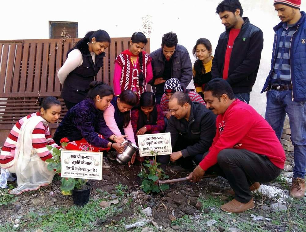 A message of love with plantation
